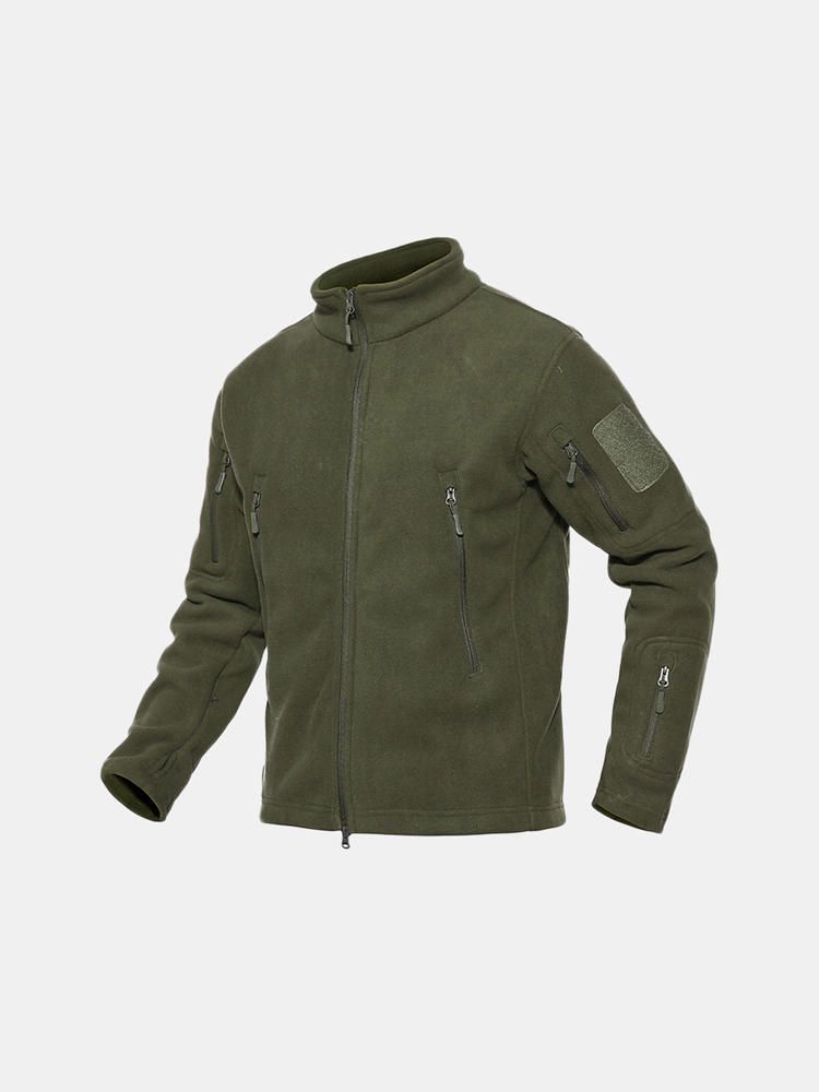 Chaqueta Táctica De Forro Polar Térmico Con Múltiples Bolsillos Para Exteriores Para Hombre