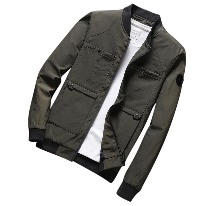 Chaqueta Universitaria Delgada De Moda Casual De Otoño Para Hombre