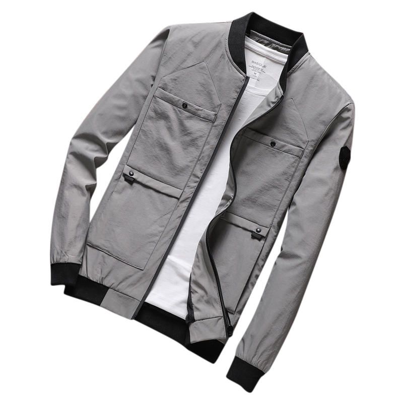 Chaqueta Universitaria Delgada De Moda Casual De Otoño Para Hombre