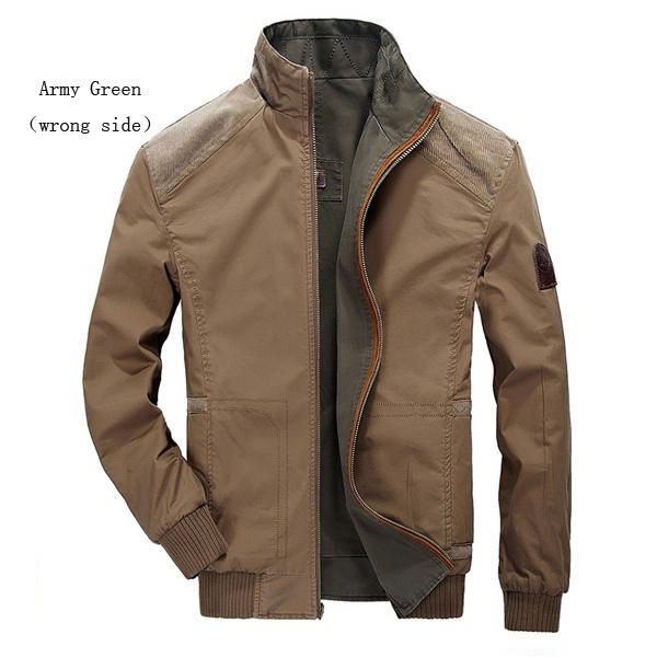 Chaqueta Utilitaria De Cuello Alto De Doble Uso Para Exteriores Para Hombre Abrigos De Algodón De Primavera Y Otoño De Gran Tamaño