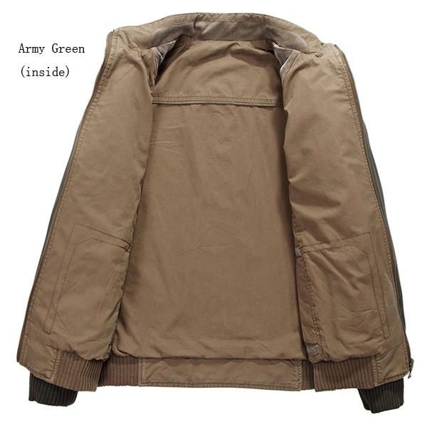 Chaqueta Utilitaria De Cuello Alto De Doble Uso Para Exteriores Para Hombre Abrigos De Algodón De Primavera Y Otoño De Gran Tamaño