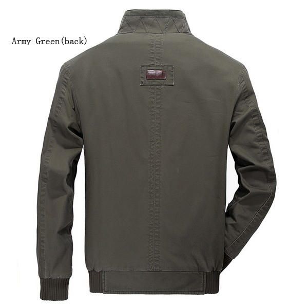 Chaqueta Utilitaria De Cuello Alto De Doble Uso Para Exteriores Para Hombre Abrigos De Algodón De Primavera Y Otoño De Gran Tamaño