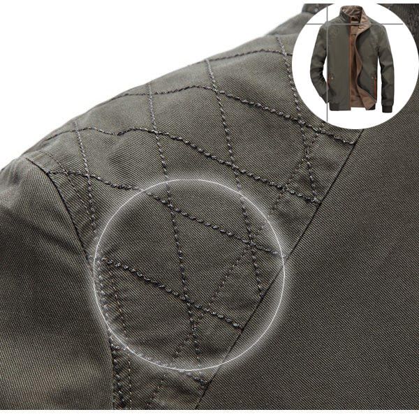 Chaqueta Utilitaria De Cuello Alto De Doble Uso Para Exteriores Para Hombre Abrigos De Algodón De Primavera Y Otoño De Gran Tamaño