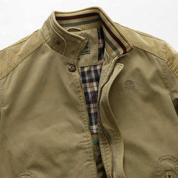 Chaquetas De Negocios De Cuello Alto 100% Algodón De Talla Otoñal