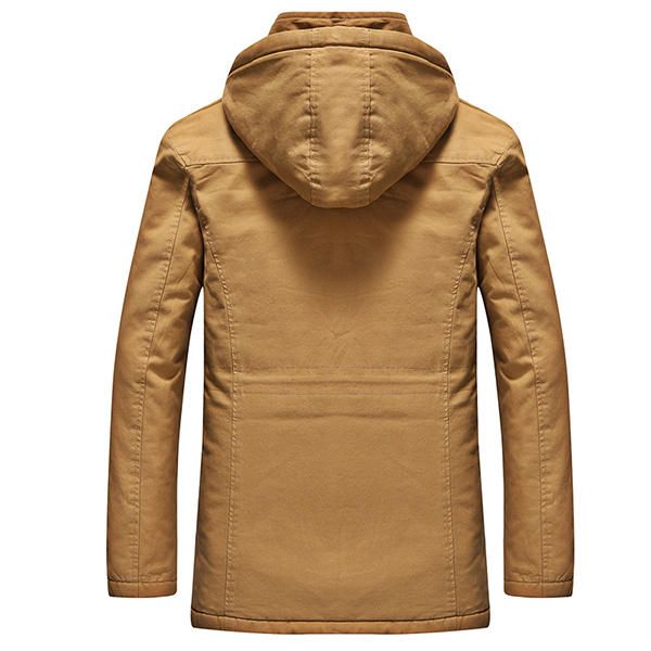 Chaquetas Parkas Con Capucha De Lana Gruesa Y Cálida De Invierno Para Hombres