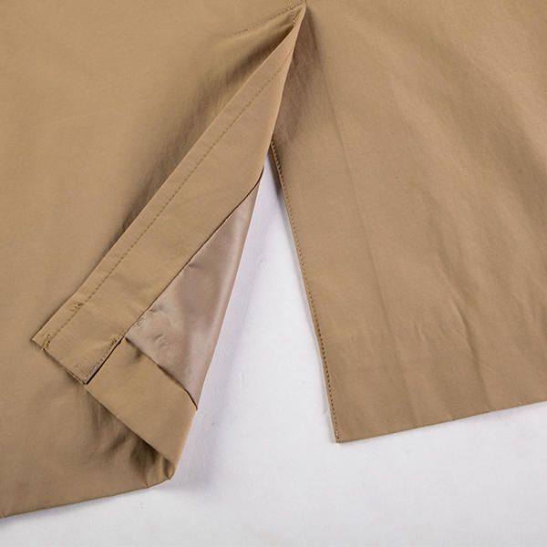 Gabardina Informal Con Cuello Vuelto Y Corte Ajustado Para Hombre