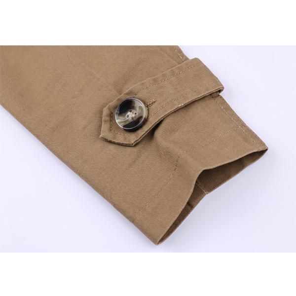 Gabardina De Primavera Con Cuello De Solapa Para Hombre Chaqueta De Algodón Militar