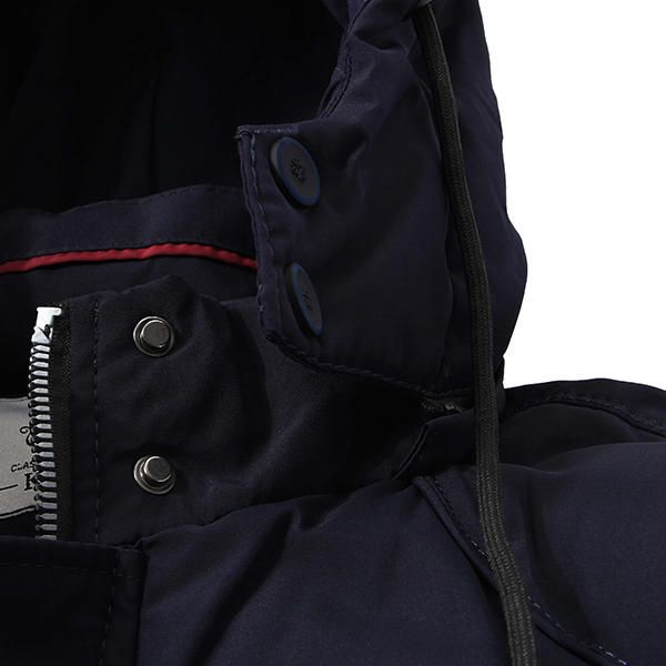 Parka Gruesa Cálida De Longitud Media Para Hombre Chaqueta Acolchada Con Múltiples Bolsillos De Color Sólido