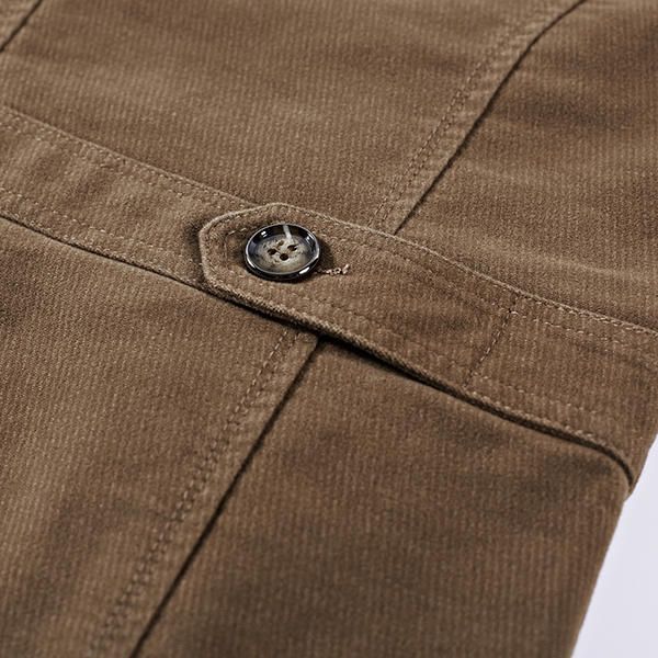 Winter Casual Mid Long Slim Fit Pockets Charretera Gabardina Outwear Chaqueta Para Hombres