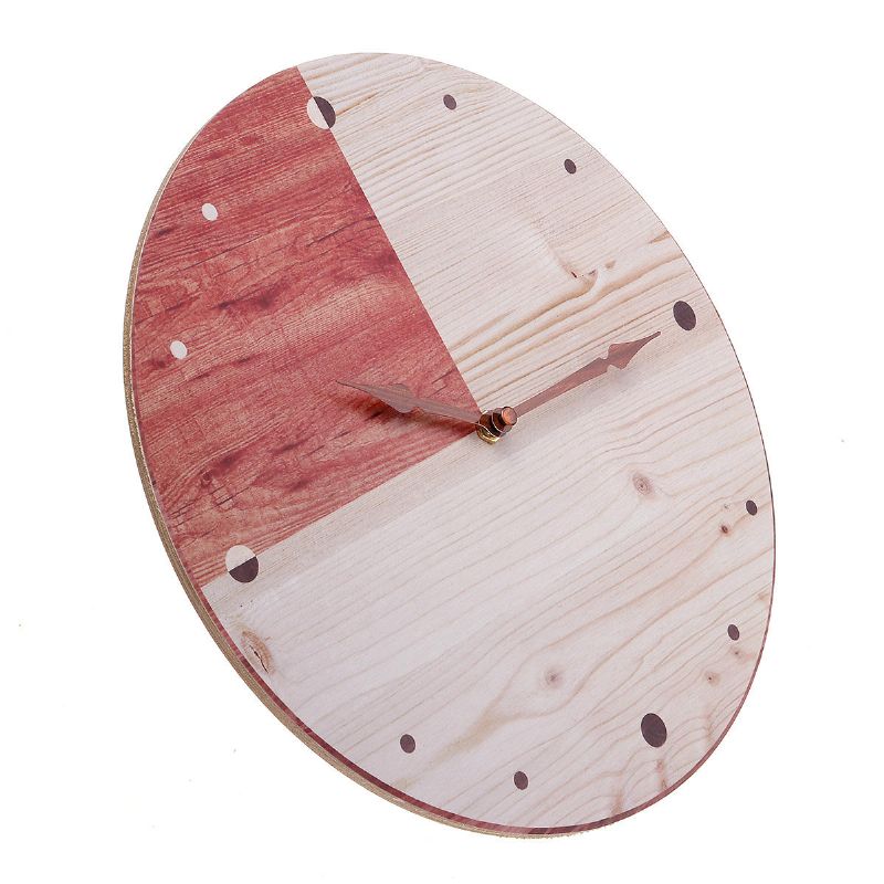 11 Pulgada Reloj De Pared De Madera Redondo Retro Diy Habitación Redonda Digital Decoración De Barra De Oficina En Casa