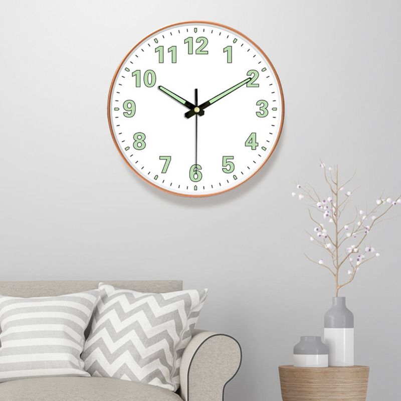 12 Pulgadas 30 cm Reloj De Pared Luminoso De Cuarzo Que No Hace Tictac Resplandor De Madera Oscura Decoración Del Hogar Silenciosa