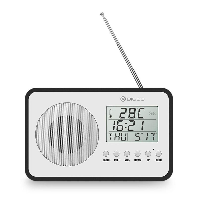 2021 Third Digoo Carnival Digoo Dg Fr600 Smartset Wireless Wood Grain Vintage Digital Radio Fm Reloj Despertador Subwoofer Sonido Con Pantalla De Temperatura