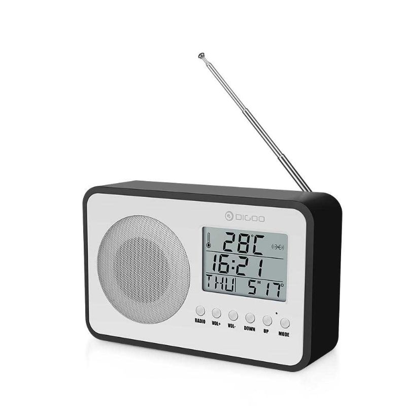 2021 Third Digoo Carnival Digoo Dg Fr600 Smartset Wireless Wood Grain Vintage Digital Radio Fm Reloj Despertador Subwoofer Sonido Con Pantalla De Temperatura