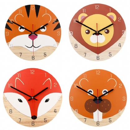 28cm Animal Mute Reloj De Pared Redondo Moderno Hogar Sala De Estar Cocina Reloj Decoración