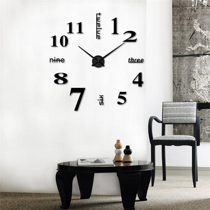 3d Diy Reloj De Pared Moderno Espejo Silencioso Superficie Sala De Estar Decoraciones Colgantes