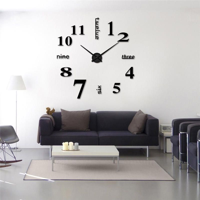 3d Diy Reloj De Pared Moderno Espejo Silencioso Superficie Sala De Estar Decoraciones Colgantes