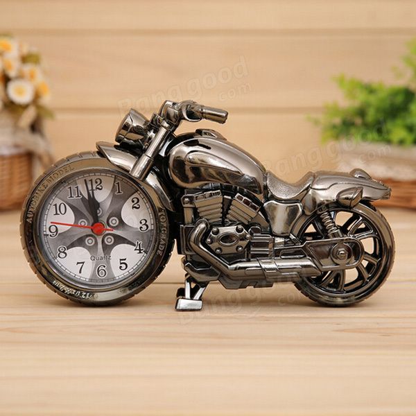 3d Home Decorativo Motocicleta Alarma Plástico Reloj Fresco Regalo De Cumpleaños Color Aleatorio