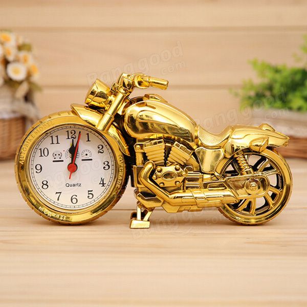 3d Home Decorativo Motocicleta Alarma Plástico Reloj Fresco Regalo De Cumpleaños Color Aleatorio