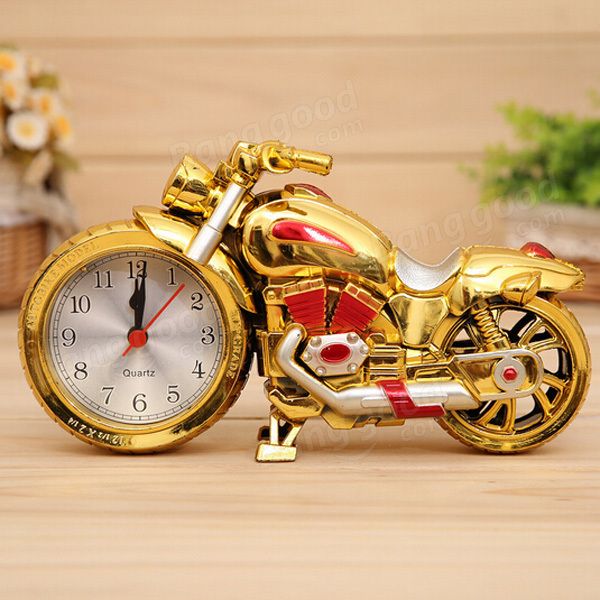 3d Home Decorativo Motocicleta Alarma Plástico Reloj Fresco Regalo De Cumpleaños Color Aleatorio