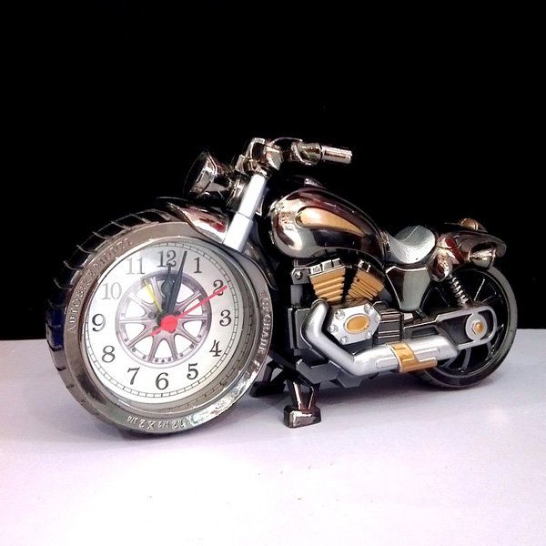 3d Home Decorativo Motocicleta Alarma Plástico Reloj Fresco Regalo De Cumpleaños Color Aleatorio