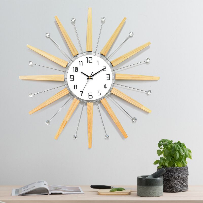 65 * 65cm Reloj De Pared De Tablero De Gran Densidad De Ancho Transparente Con Pegatinas De Mariposa 3d