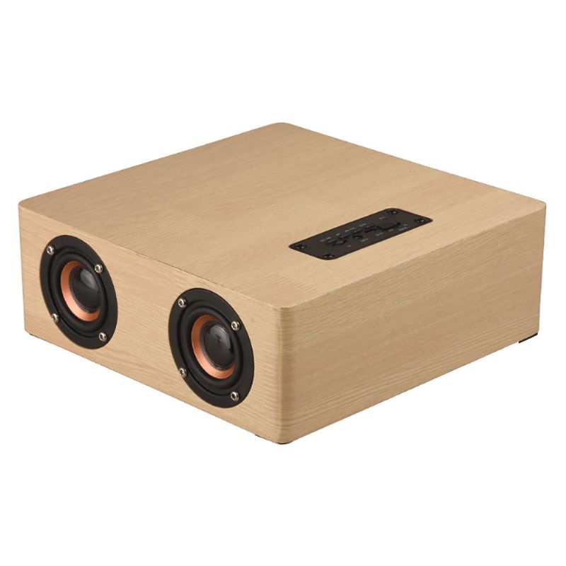 Altavoz Bluetooth De Madera Portátil 12w 4 Altavoces Reloj Despertador Pantalla Columna Altavoz Estéreo 3d