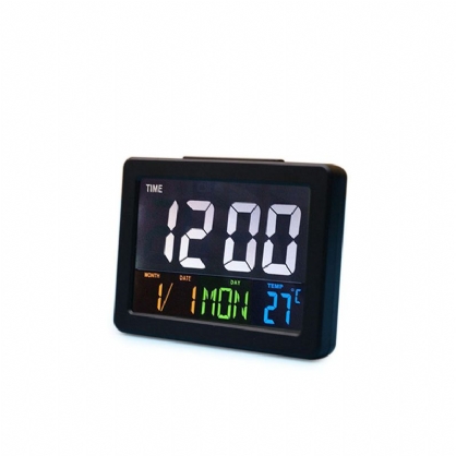 Calendario Regalo Multifunción Reloj De Temperatura Del Hogar Pantalla Lcd Escritorio Electrónico Digital Led Reloj Despertador Grande