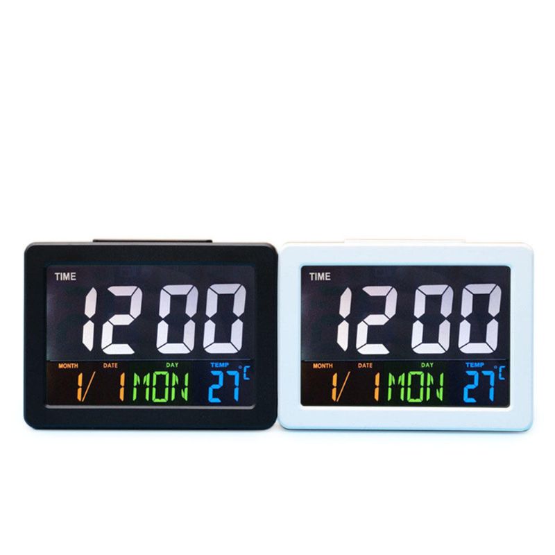 Calendario Regalo Multifunción Reloj De Temperatura Del Hogar Pantalla Lcd Escritorio Electrónico Digital Led Reloj Despertador Grande