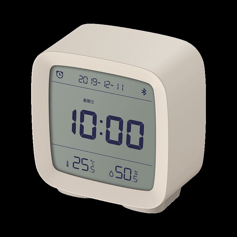 Cleargrass Cgd1 App Control Bluetooth 5.0 Termómetro Higrómetro Pantalla Lcd Luz Nocturna Ajustable Reloj Despertador Calendario