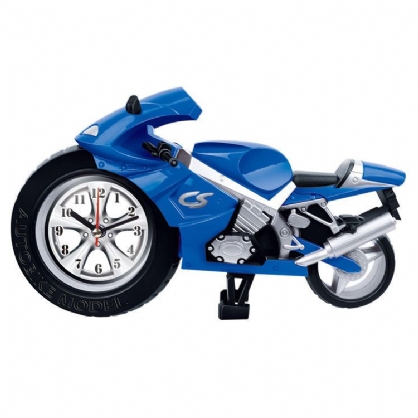 Creative Lazy Student Kids Cartoon Reloj Portátil Personalidad Dormitorio Mini Reloj Motocicleta A