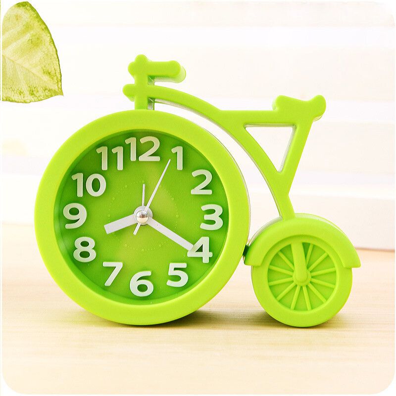 Creativo Portátil Mini Mute Niños Estudiante Reloj Bicicleta Oficina Mesa Despertadores Decoración Del Hogar