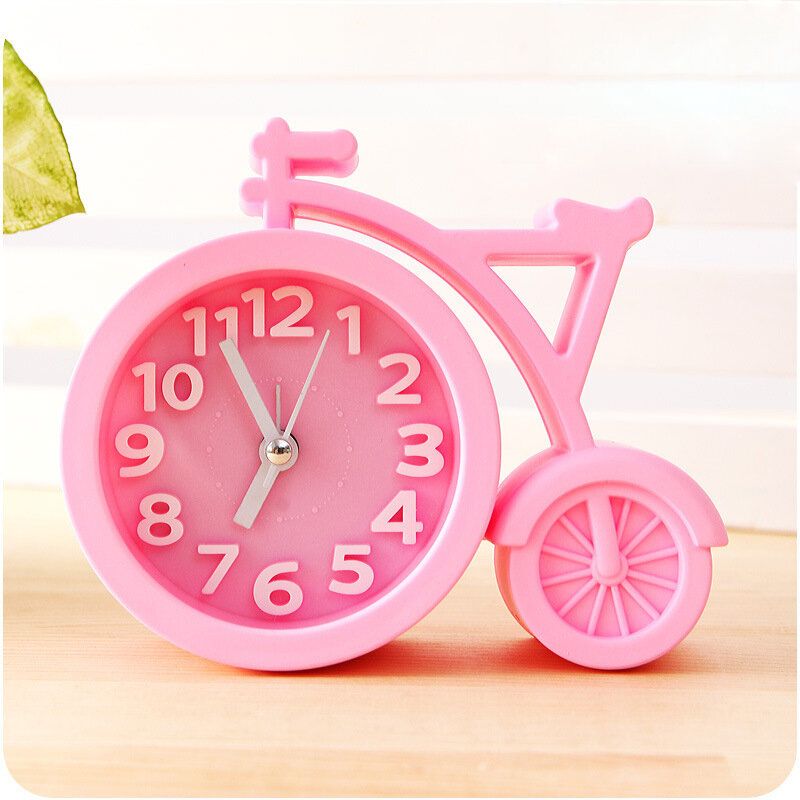 Creativo Portátil Mini Mute Niños Estudiante Reloj Bicicleta Oficina Mesa Despertadores Decoración Del Hogar