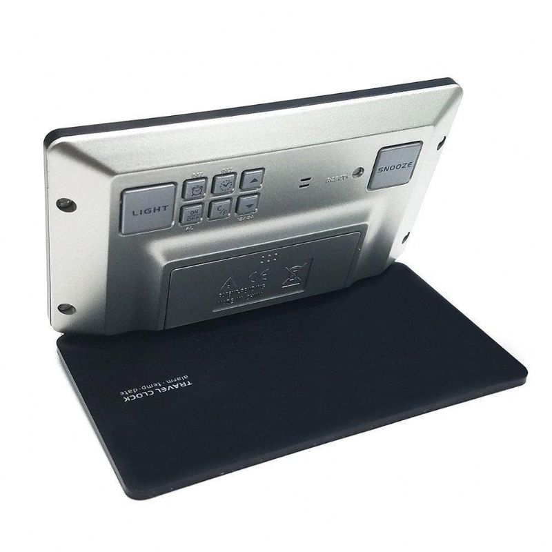 Dc-12 Despertador De Viaje Lcd Mini Escritorio Digital Alarma Electrónica Plegable Con Luz De Fondo