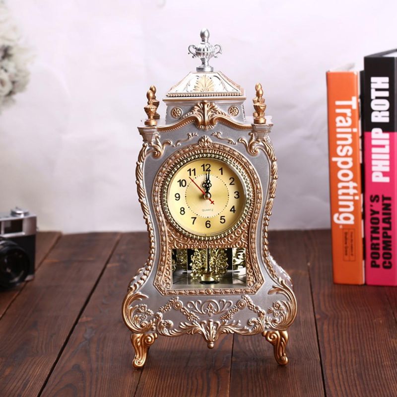 Despertador De Péndulo De Escritorio Reloj Vintage Gabinete Clásico Muebles Imperiales Creativos Sit Reloj De Péndulo