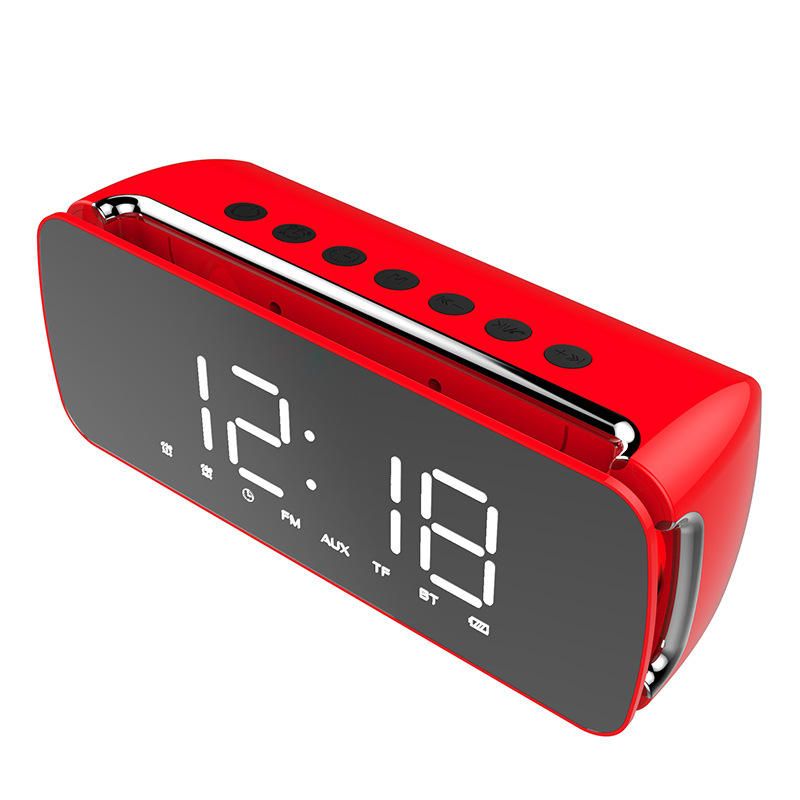 Dido Led Pantalla Lcd Espejo Reloj Hi-fi Fuction Bluetooth Tf Aux Reproducir Fm Radio De Transmisión Caja De Sonido Envolvente Reloj Despertador