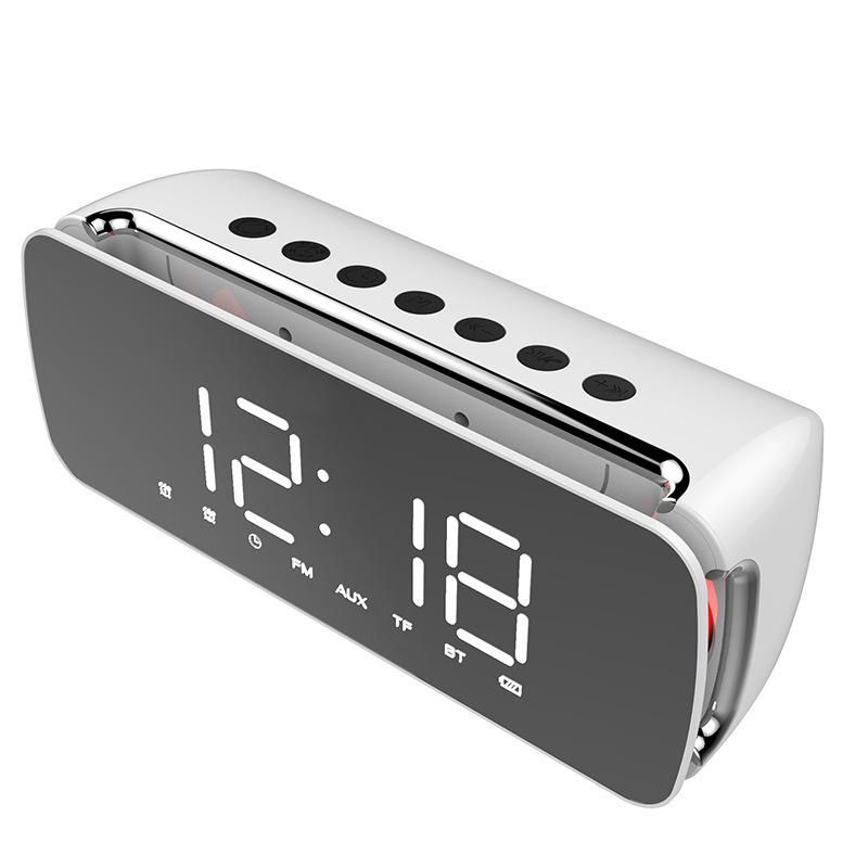 Dido Led Pantalla Lcd Espejo Reloj Hi-fi Fuction Bluetooth Tf Aux Reproducir Fm Radio De Transmisión Caja De Sonido Envolvente Reloj Despertador