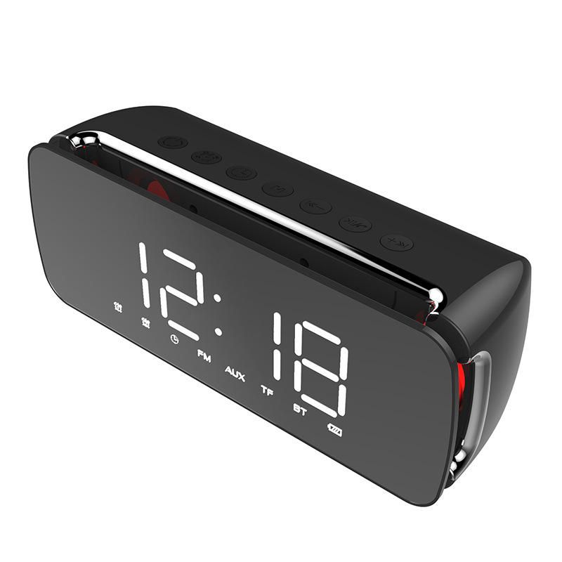 Dido Led Pantalla Lcd Espejo Reloj Hi-fi Fuction Bluetooth Tf Aux Reproducir Fm Radio De Transmisión Caja De Sonido Envolvente Reloj Despertador