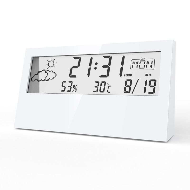 Digoo Dg-an0211 Pantalla Transparente Estación Meteorológica Reloj Despertador Higrómetro Interior Termómetro Reloj Con Sensor De Pronóstico Del Tiempo