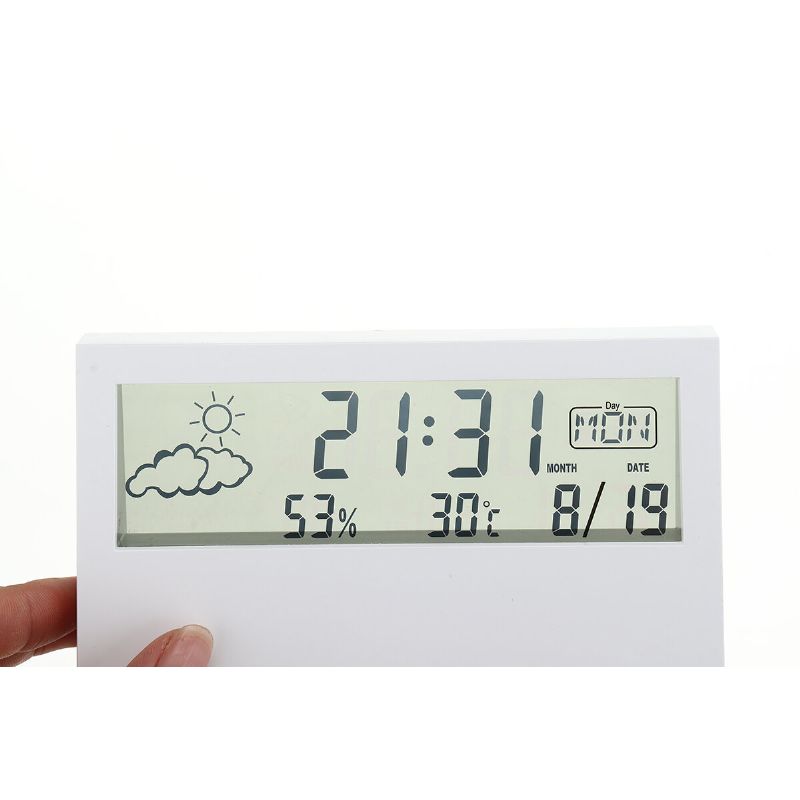 Digoo Dg-an0211 Pantalla Transparente Estación Meteorológica Reloj Despertador Higrómetro Interior Termómetro Reloj Con Sensor De Pronóstico Del Tiempo