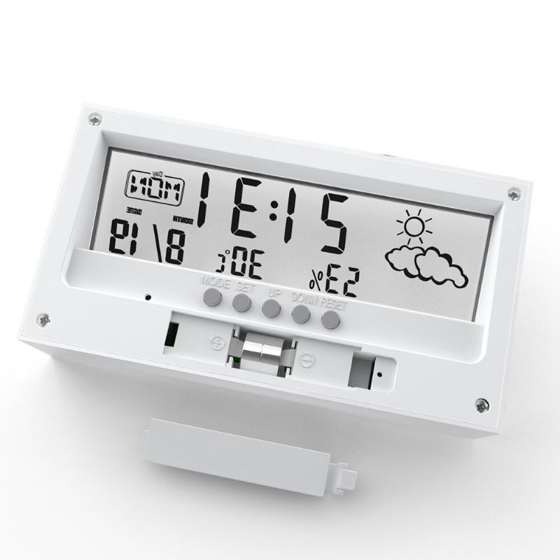 Digoo Dg-an0211 Pantalla Transparente Estación Meteorológica Reloj Despertador Higrómetro Interior Termómetro Reloj Con Sensor De Pronóstico Del Tiempo