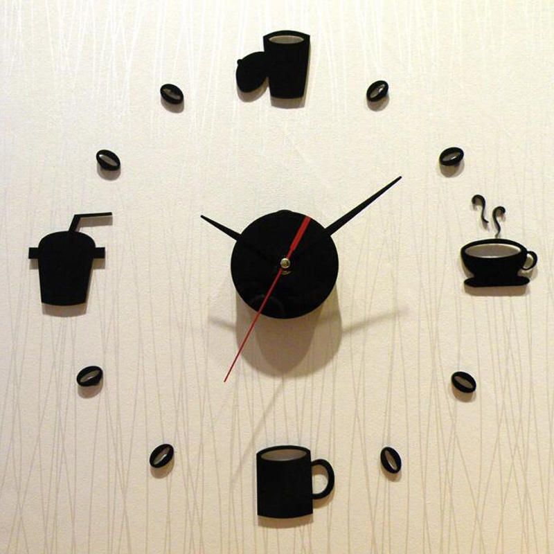 Dx-x3 Creativo 3d Espejo Acrílico Etiqueta De La Pared Relojes De Cuarzo Reloj Decoración Grande Para El Hogar