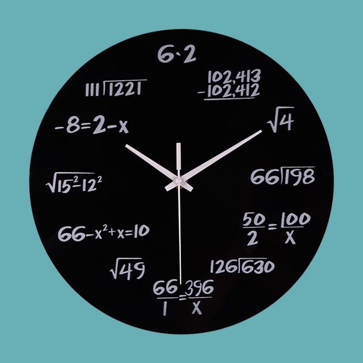 Emoyo Creative Science Mathematics Word Formula Reloj De Pared Para Decoraciones De Oficina En Casa