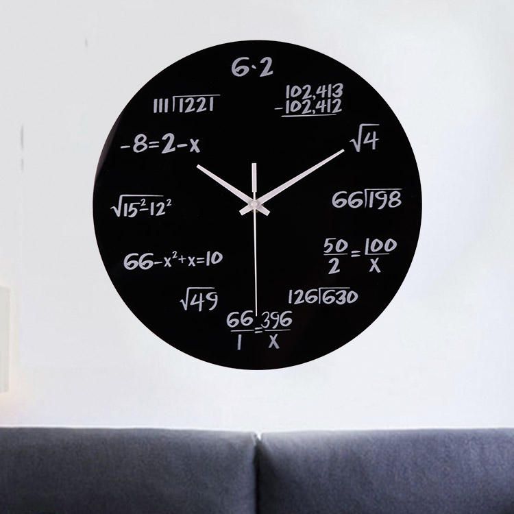 Emoyo Creative Science Mathematics Word Formula Reloj De Pared Para Decoraciones De Oficina En Casa