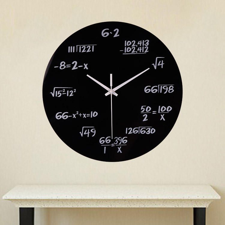 Emoyo Creative Science Mathematics Word Formula Reloj De Pared Para Decoraciones De Oficina En Casa