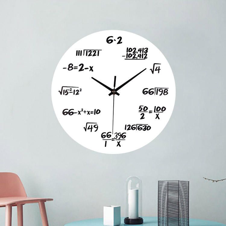 Emoyo Creative Science Mathematics Word Formula Reloj De Pared Para Decoraciones De Oficina En Casa