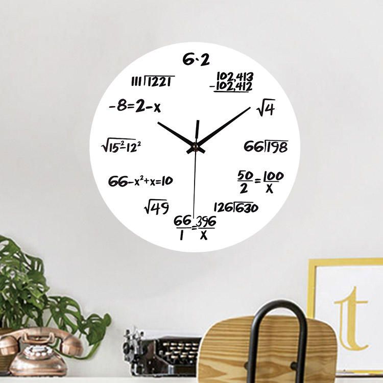 Emoyo Creative Science Mathematics Word Formula Reloj De Pared Para Decoraciones De Oficina En Casa