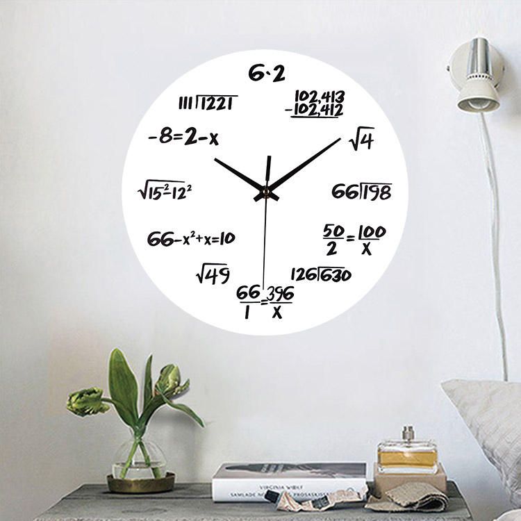 Emoyo Creative Science Mathematics Word Formula Reloj De Pared Para Decoraciones De Oficina En Casa