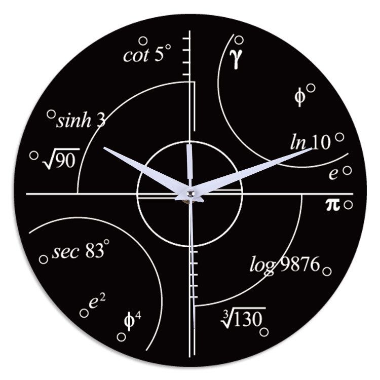 Emoyo Ecy063 Reloj De Pared De Matemáticas Creativas Reloj De Pared 3d Para Decoraciones De Oficina En Casa A