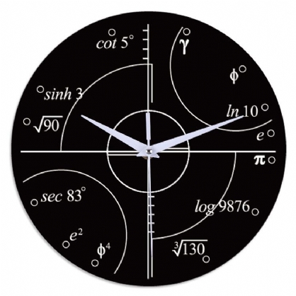 Emoyo Ecy063 Reloj De Pared De Matemáticas Creativas Reloj De Pared 3d Para Decoraciones De Oficina En Casa A