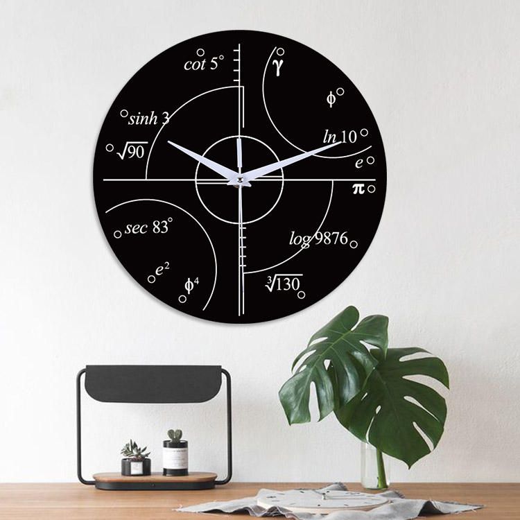 Emoyo Ecy063 Reloj De Pared De Matemáticas Creativas Reloj De Pared 3d Para Decoraciones De Oficina En Casa A